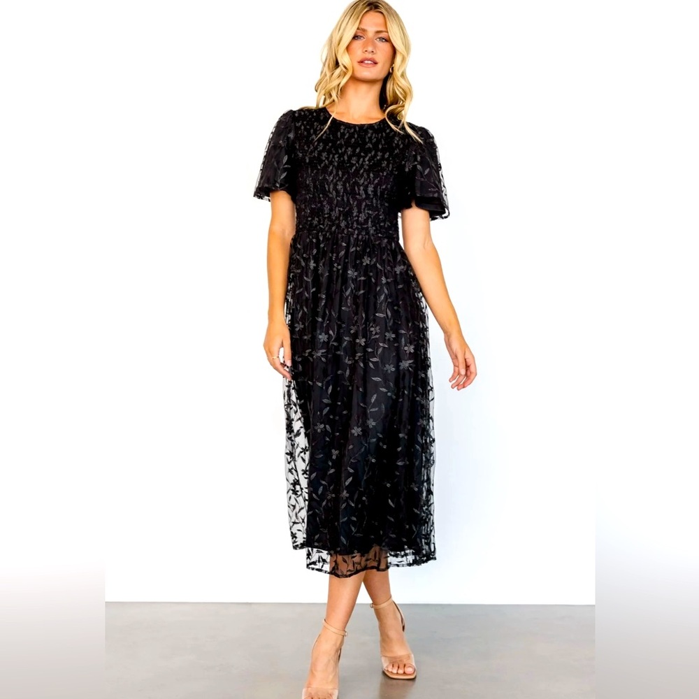 Cara Embroidered Midi Dress -Baltic Born
